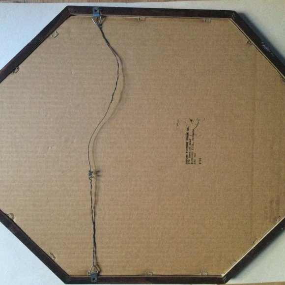 Owl print with octagon frame wall decor - Picture 5 of 5